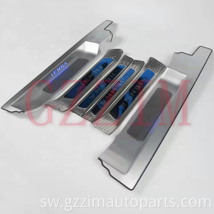Vifaa vya gari aluminium alloy gari mlango sill strips mambo ya ndani na nje trim mlango screed misingi kwa Sienna